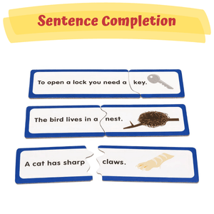 6 Comprehension Games by Junior Learning Sentence Completion game