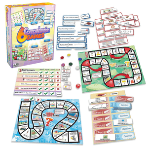 6 Comprehension Games by Junior Learning box and contents on white background