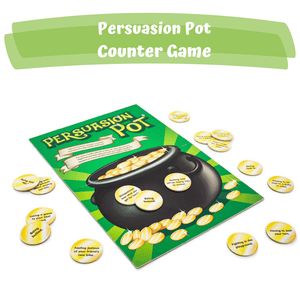 6 Conflict & Resolution Games by Junior Learning Persuasion pot counter game on white background