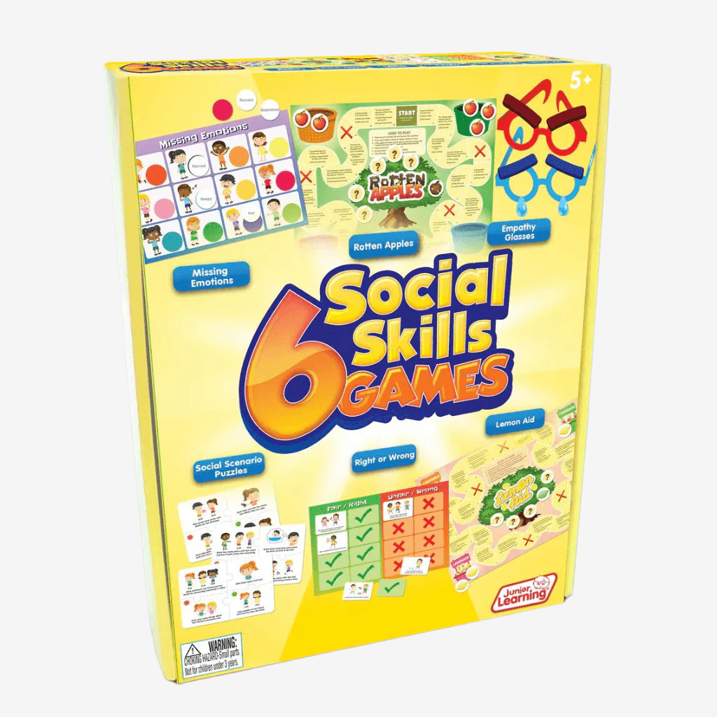 6 Social Skills Games by Junior Learning 858426007895 box on white background