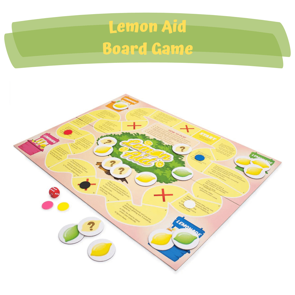 6 Social Skills Games by Junior Learning Lemon aid board game on white background