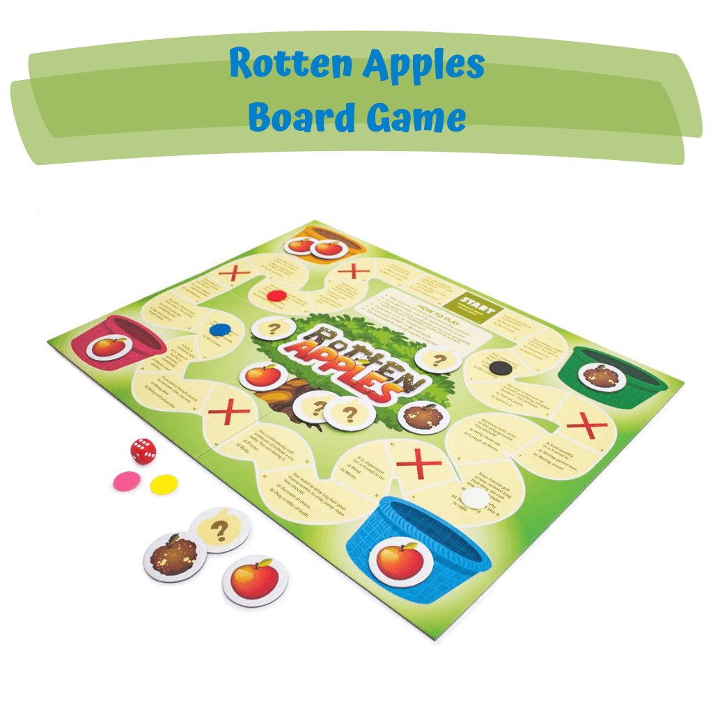 6 Social Skills Games by Junior Learning Rotten apples board game on white background