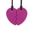 Ark's best friends split heart chewelry set magenta standard on white background
