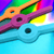 Ark's bite blocks for jaw grading & stability on multicolored background