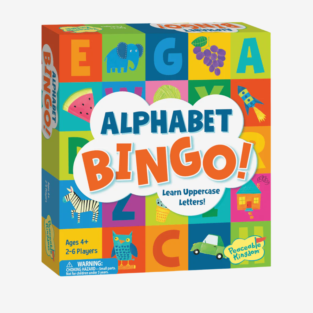Alphabet Bingo board game by Peaceable Kingdom 643356058402