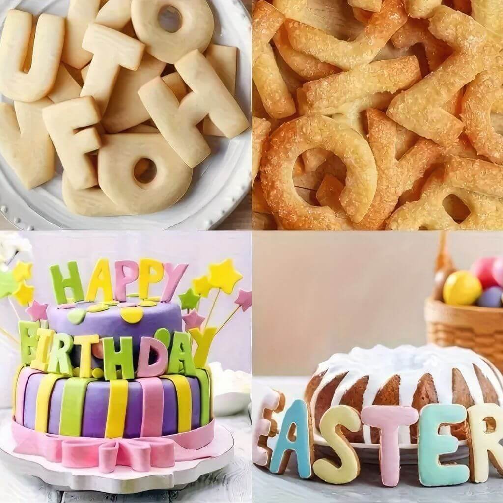 Alphabet cookie cutters photo collage