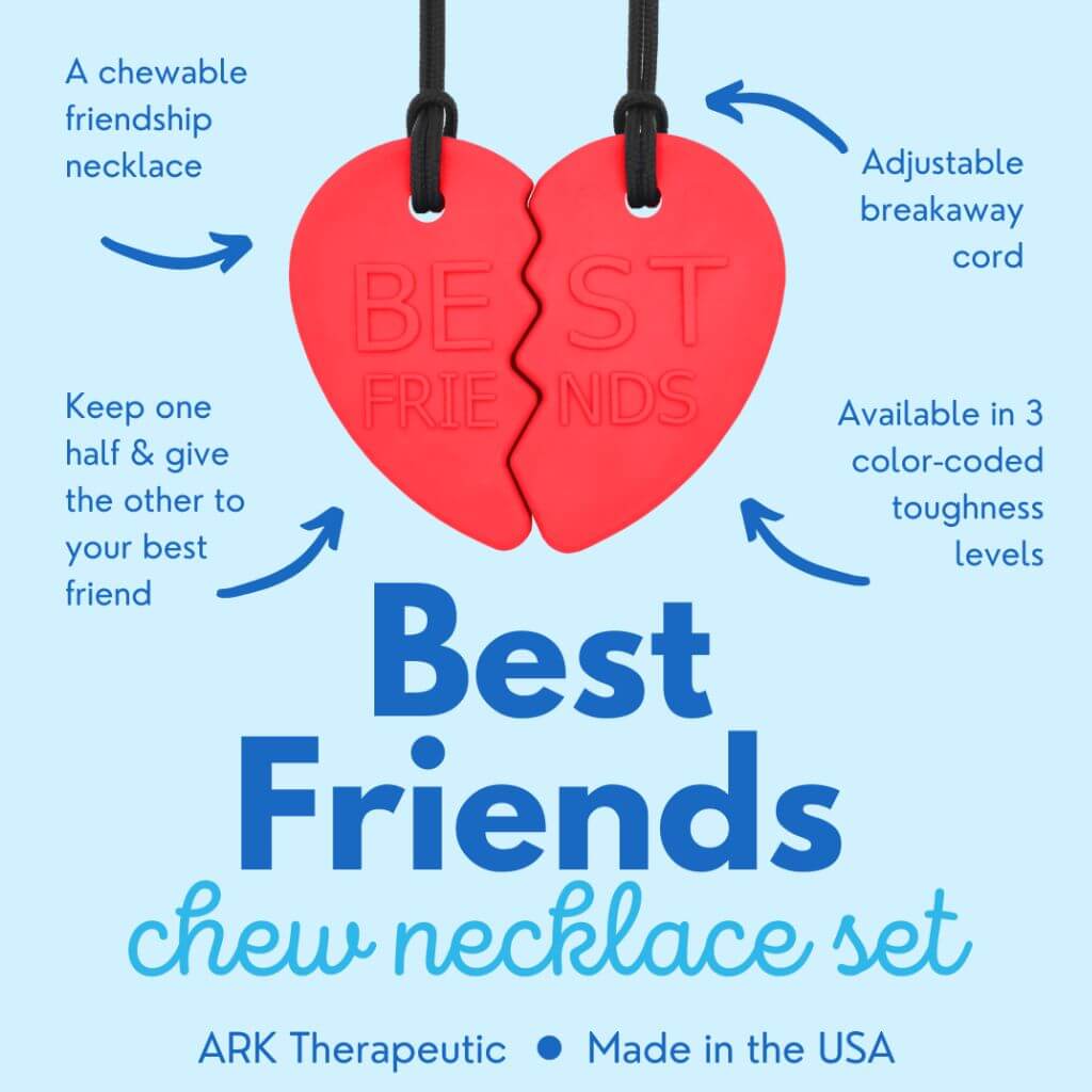 Ark Best Friends Split Heart Chewelry Set red info graphic