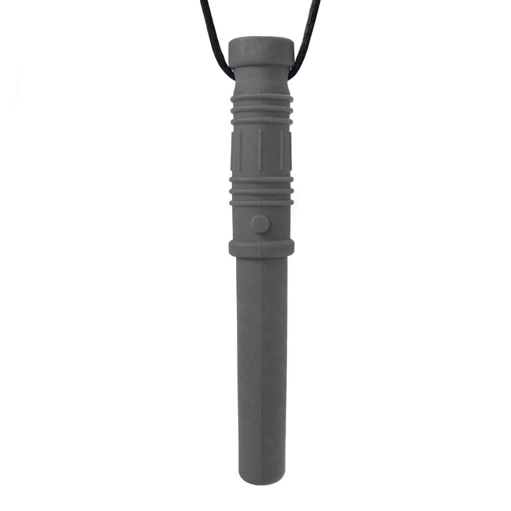 Ark Therapeutic Bite Saber Chew Necklace  dark grey xxt on white background