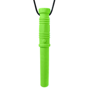 Ark Therapeutic Bite Saber sensory Chew Necklace lime green xt on white background