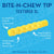 Ark Therapeutic  Z-Vibe Textured Bite-n-Chew Tip XL yellow info graphic