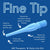 Ark's Z-Vibe blue fine tip info graphic