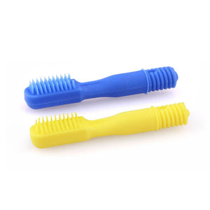 Ark's Z-Vibe brush tips blue and yellow on white background