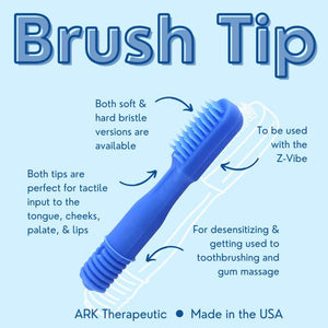 Ark Z-Vibe soft brush tip blue info graphic 