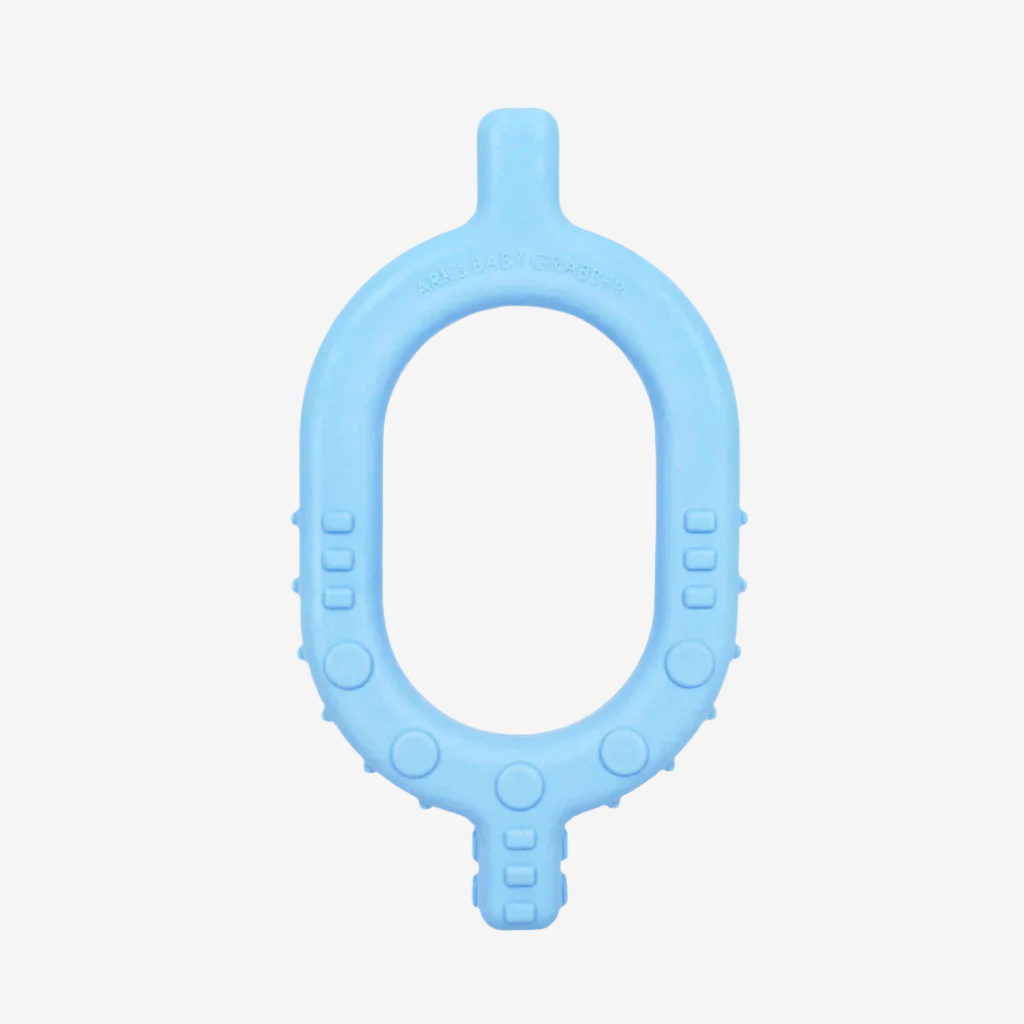 Ark baby grabber silicone teether blue