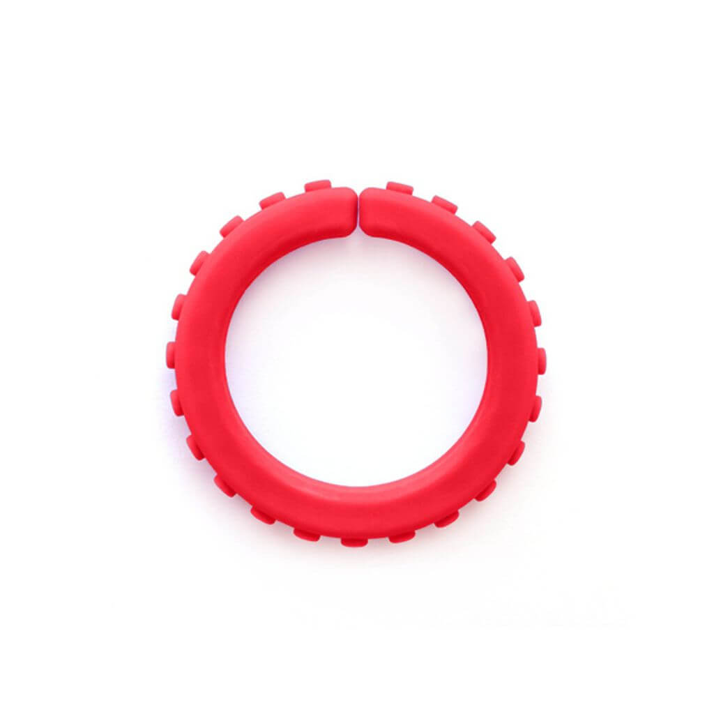 Ark brick chew bracelet red on white background