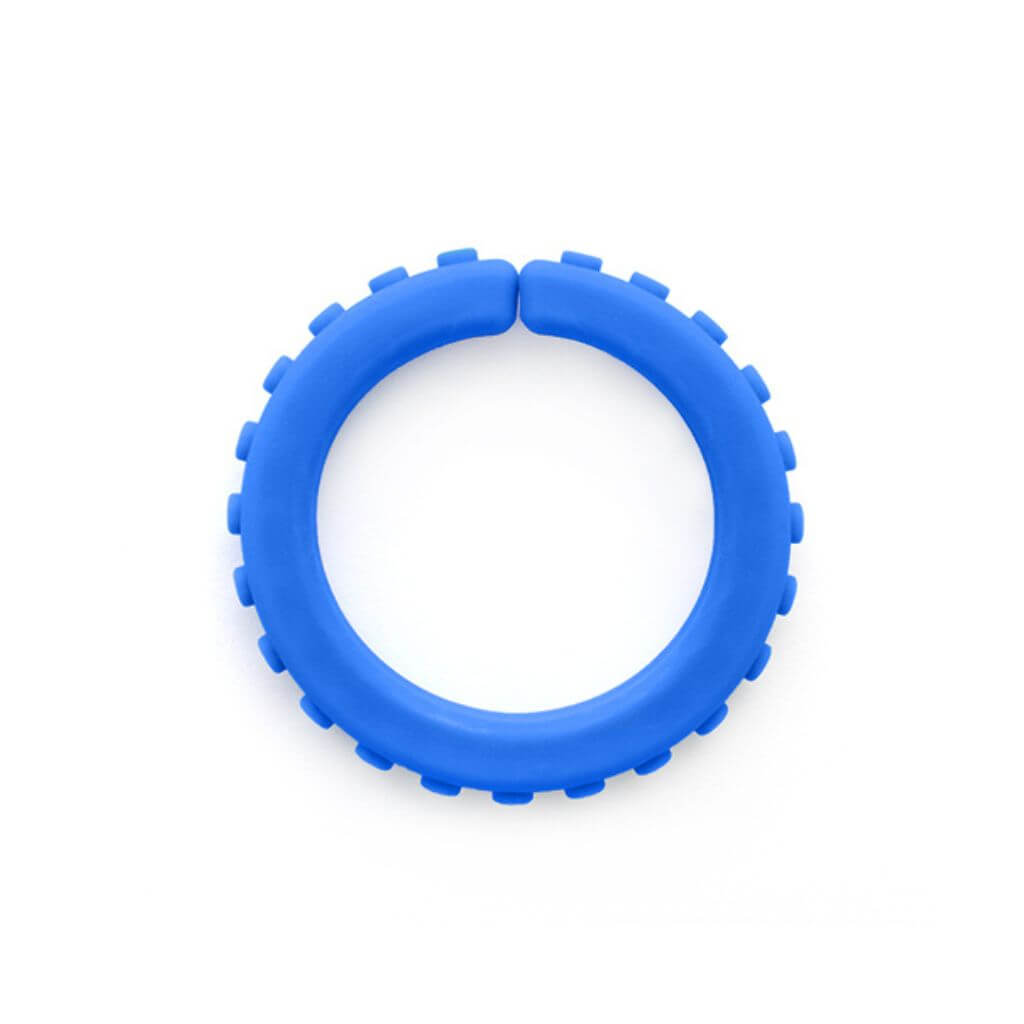 Ark brick chew bracelet royal blue on white background