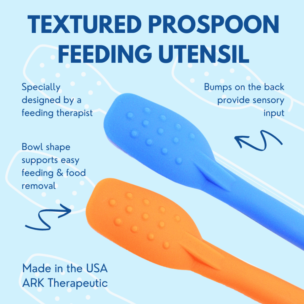 Ark textured prospoon feeding utensil info graphic