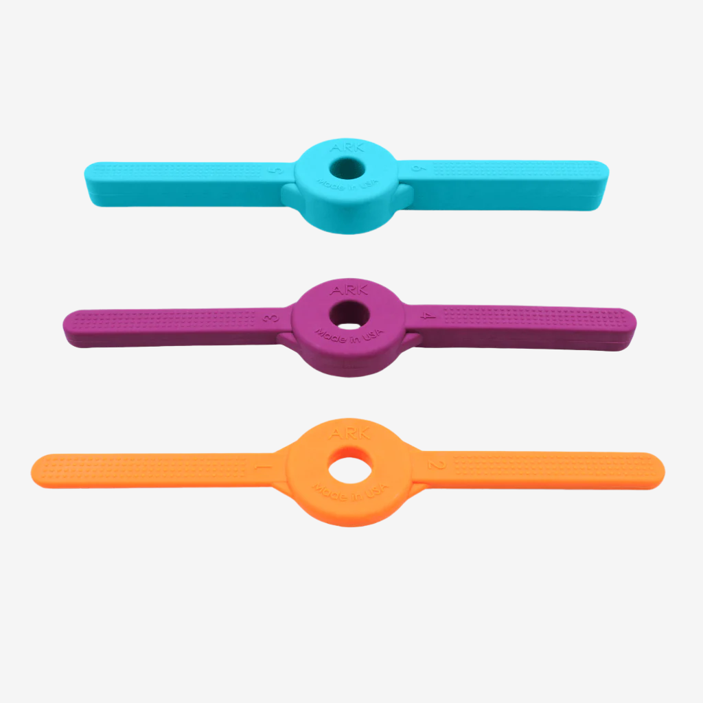 ARK&#39;s Jaw grading and Stability Bite Blocks on white background