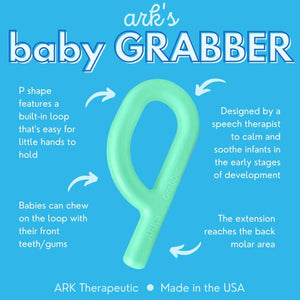 Baby grabber sensory toy infographic