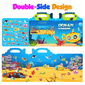 Barrier game ocean reusable sticker book front and back image