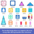 Best magnetic tiles with 60 pieces on white background info graphic