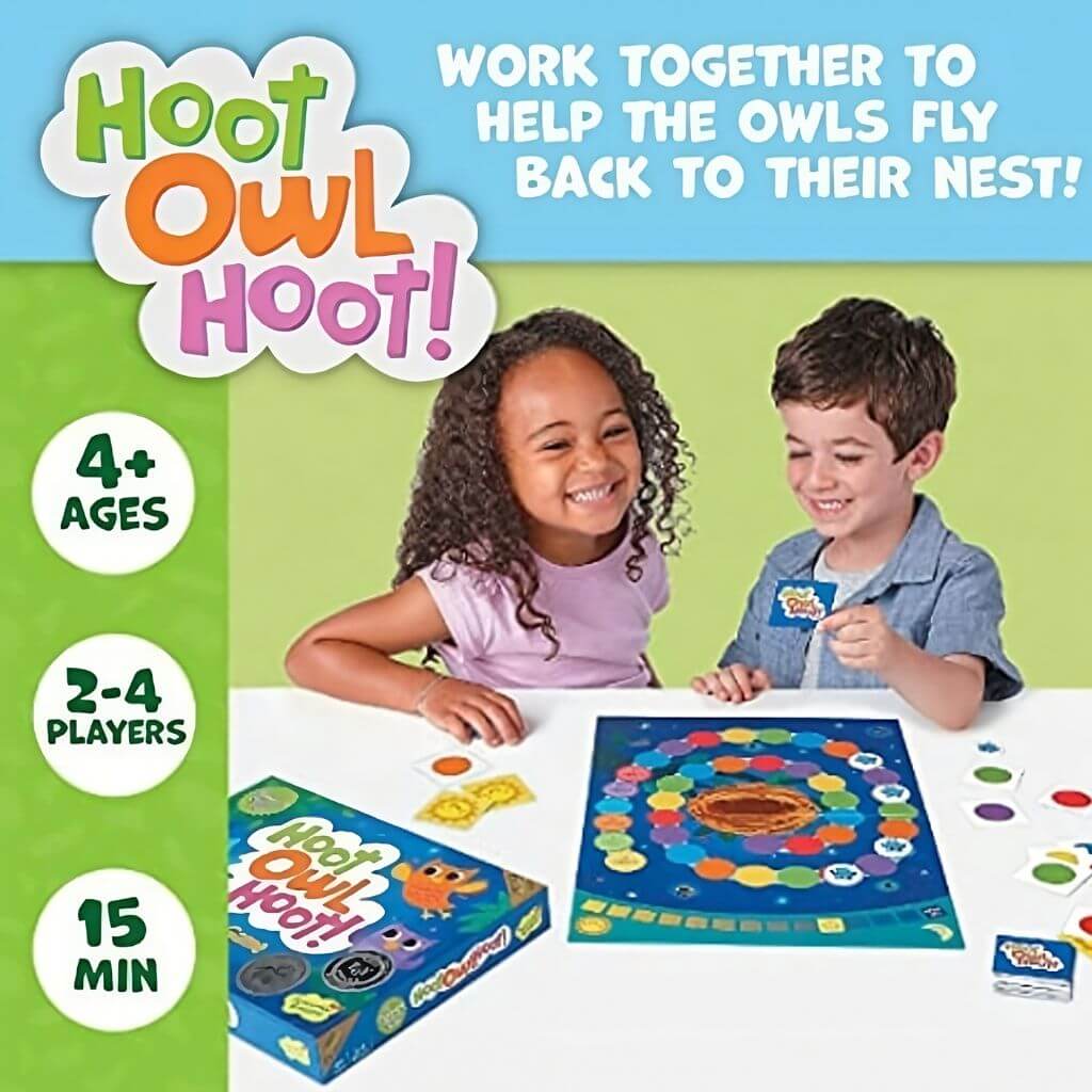 Hoot Owl Hoot Board Game by Peaceable Kingdom on white background