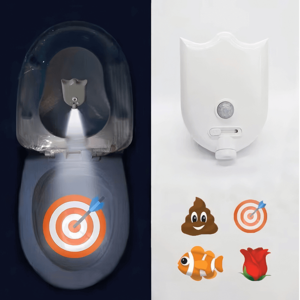 Boys Toilet Training Aiming Light with motion sensor