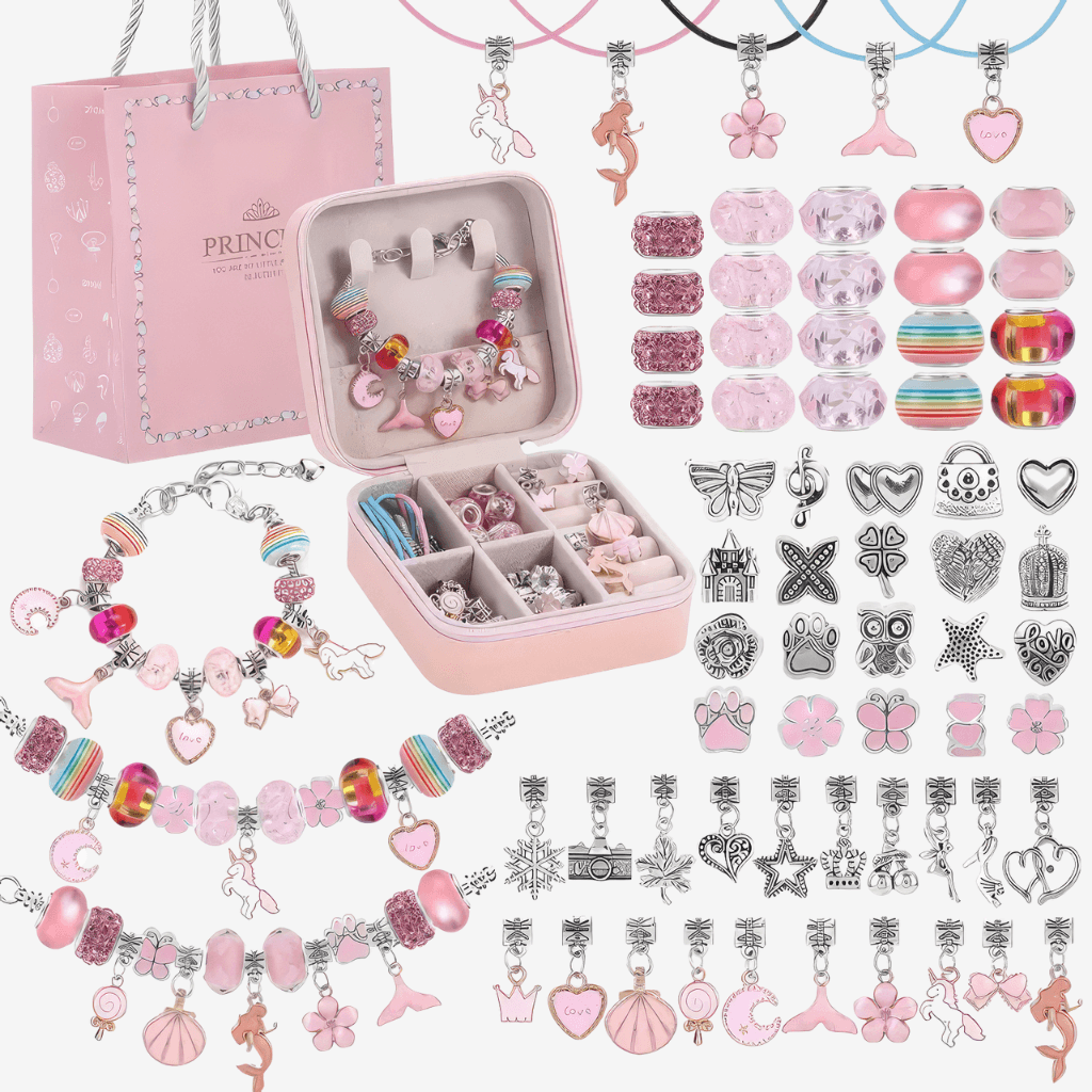 Bracelet making kit pink