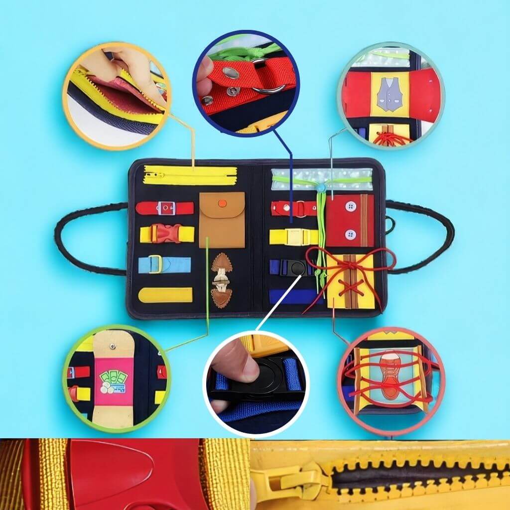 Busy book close up info graphic