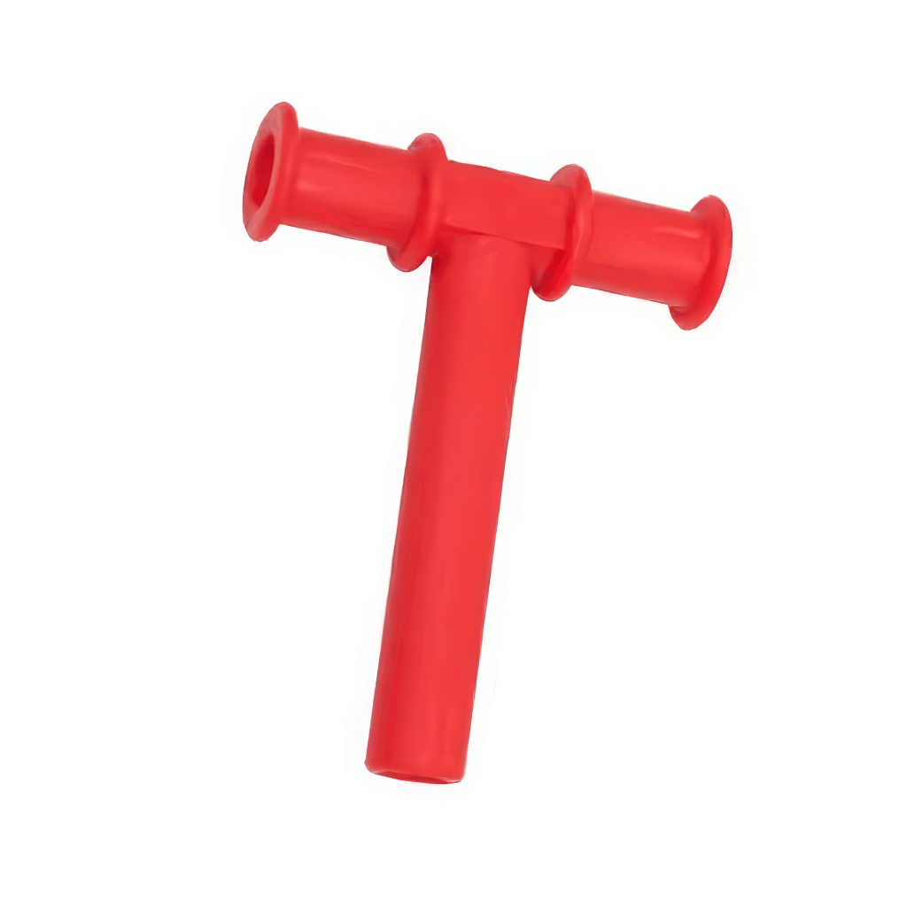Chewy tubes red on white background