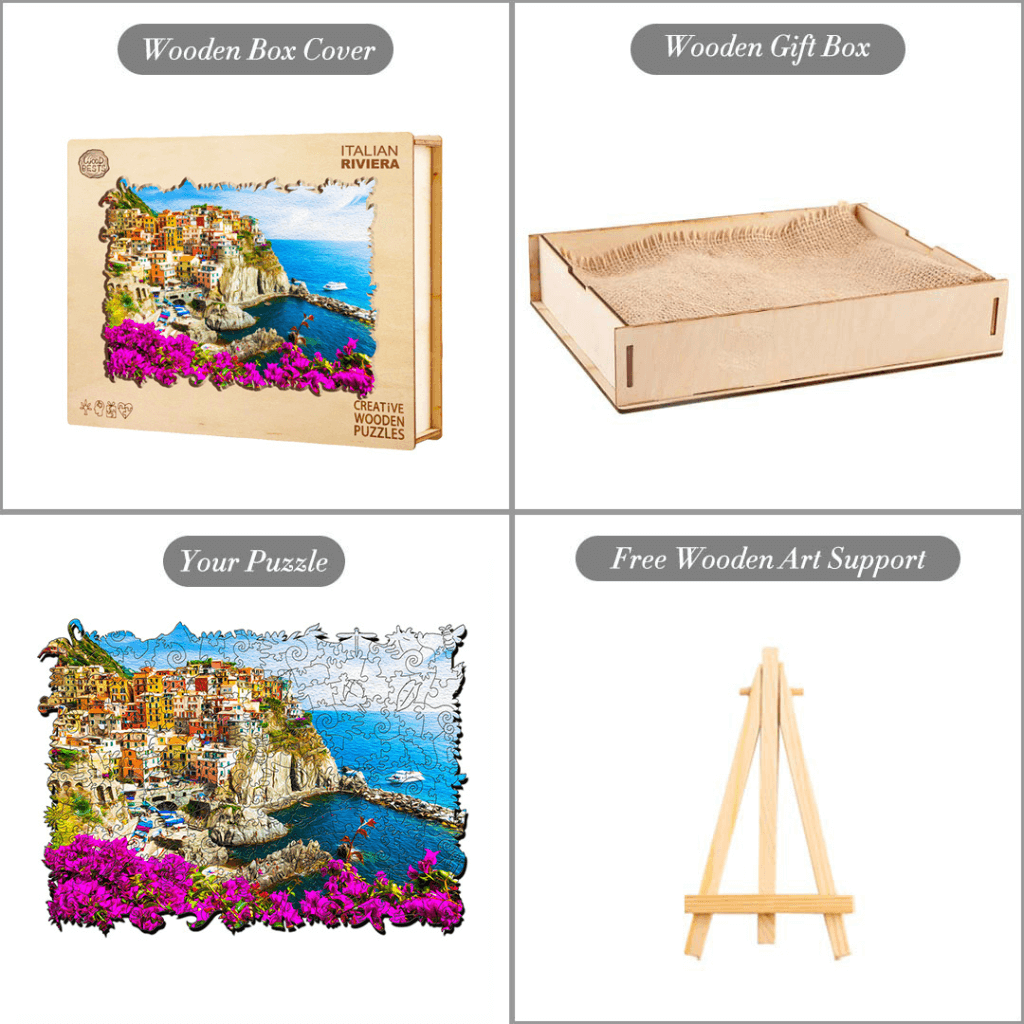 Cinque Terre puzzle info graphic