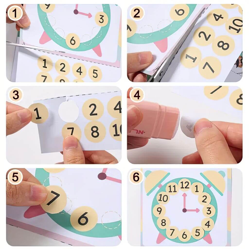 Cutting practice for preschool photo collage