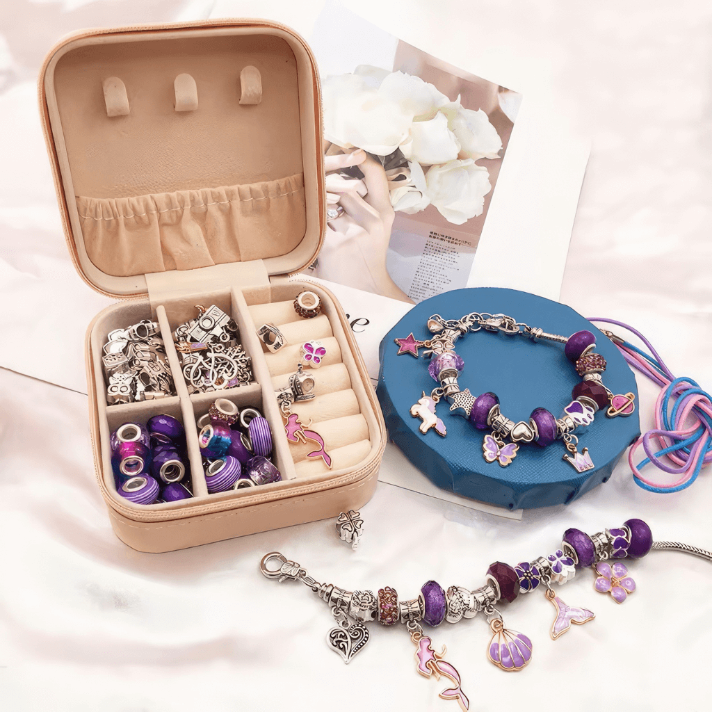 DIY bracelets purple