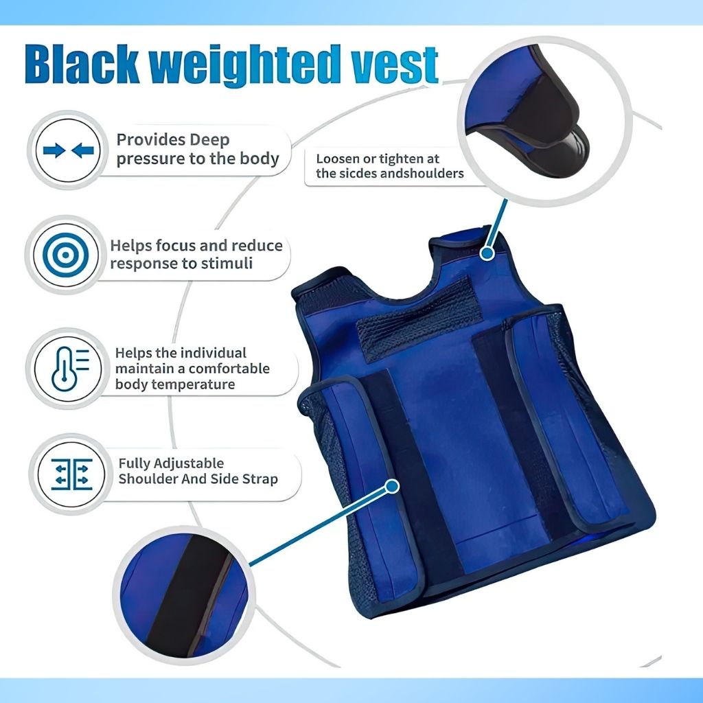 Deep pressure vest kids info graphic