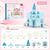 Double-sided magnetic tiles castle set with 65 pieces info-graphic