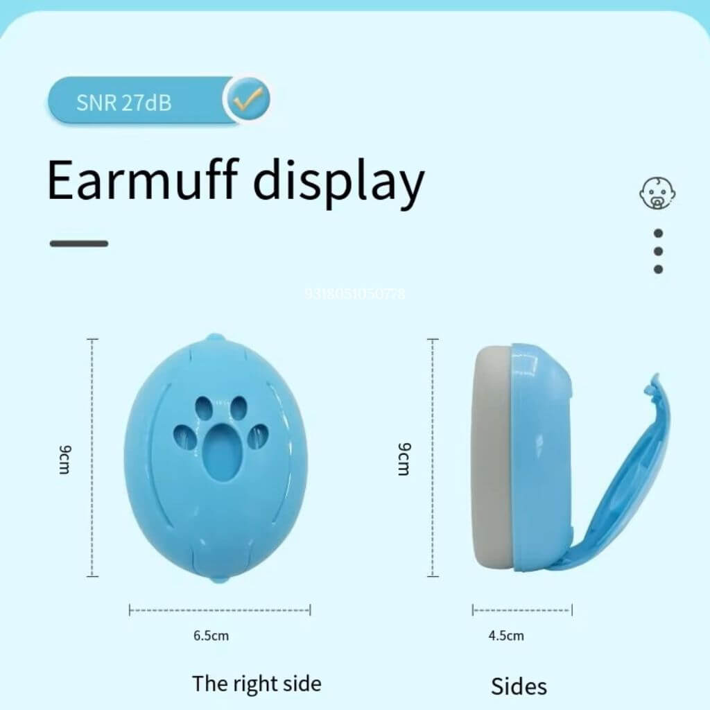 Ear muffs infant dimensions