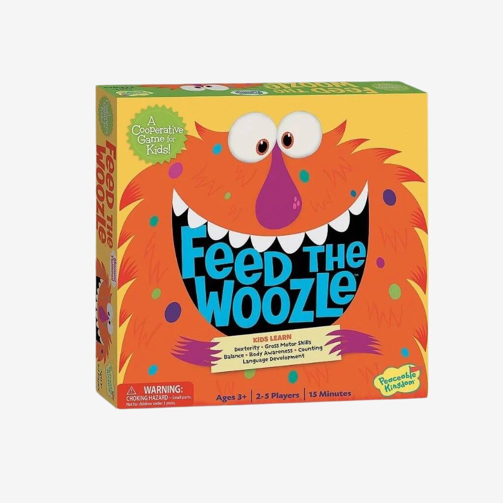 Feed the Woozle cooperative board game by Peaceable Kingdom on white background