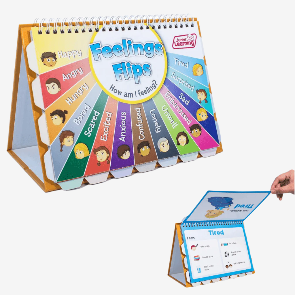 Feelings Flaps by Junior Learning 850010476186 on white background