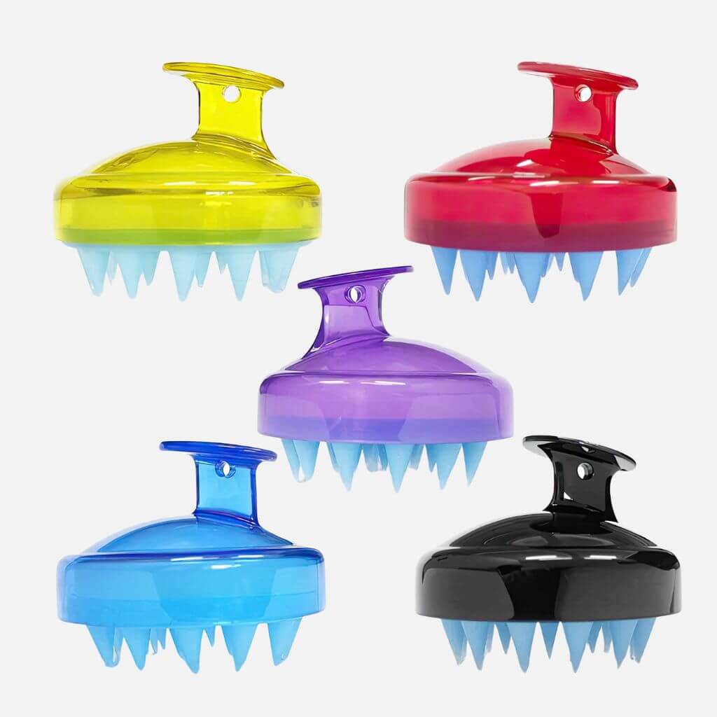 Five scalp massagers