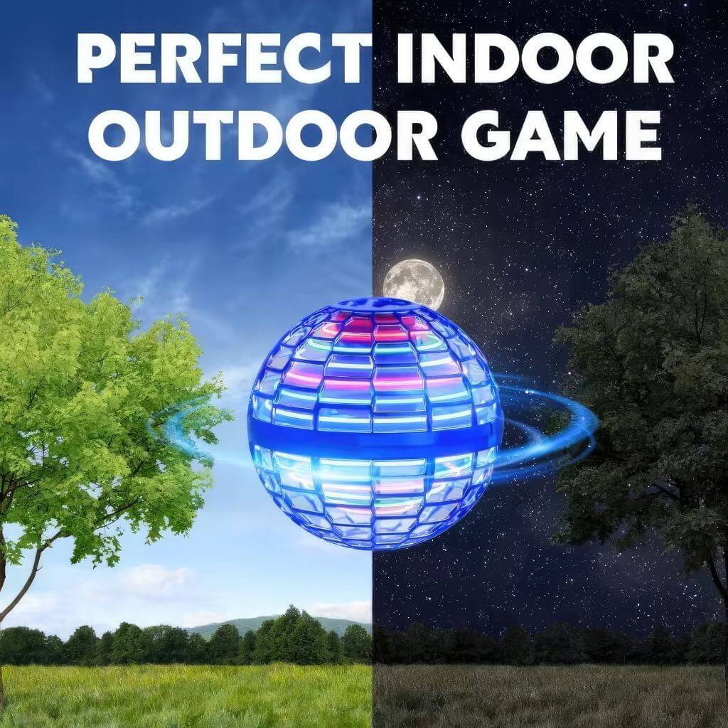 Flying ball toy photo collage