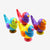 Four bird water whistles on white background