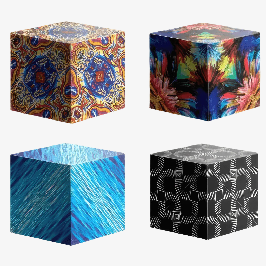 Four magnetic cubes