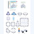 Frozen theme magnetic tiles 100 pieces set box contents on white background