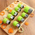 Fruit cutters and food on a plate