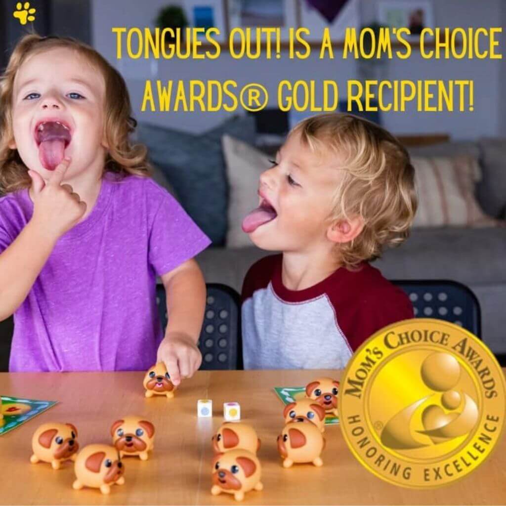 Girl boy fun game Blue Orange Tongues Out
