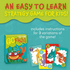 Go Fish card game by Peaceable Kingdom info graphic