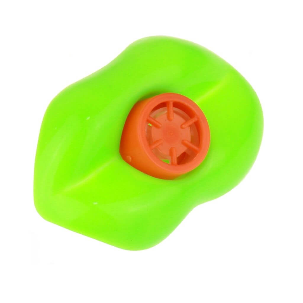 Green lip whistle on a white background