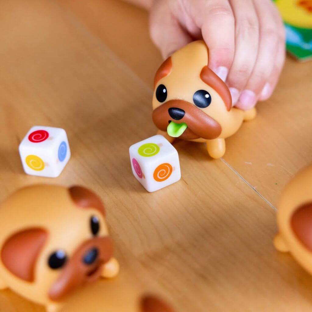 Green tongue pug Blue Orange Tongues Out
