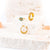 Grounding pack bundle of 3 fidget rings gold on a white stone
