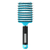 Hair brush for detangling teal on white background